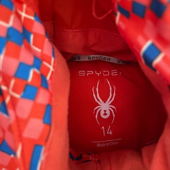 Spyder Girl's Hottie Ski Jacket Coat Orange Youth size 14 - Picture 4 of 12